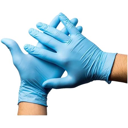 Luva Nitrílica Powder Free Descarpack - Azul - Sem Pó - Tam P