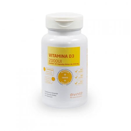 Vitamina D3 2000Ui Oleosa 250Mg 30 Caps - Divinite