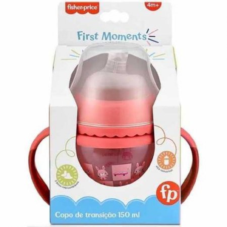 Copo de Transição Fisher Price FIrst Moments Rosa 150ml