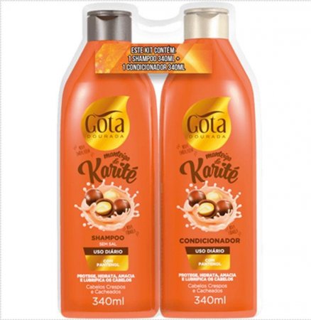 Kit Gota Dourada Sh+Cond 340mL Manteiga de Karité