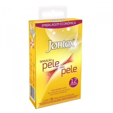 Camisinha Jontex Sensação Pele com Pele com 12 Unidades