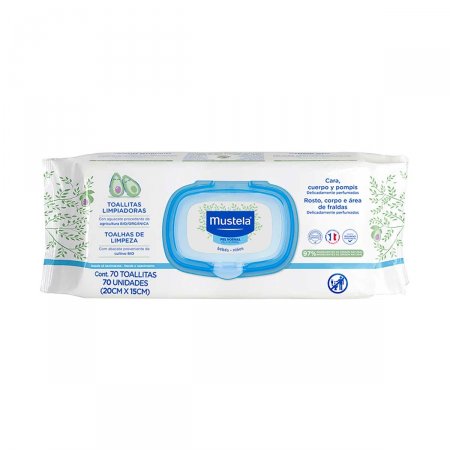 Lenço Umedecido Mustela Bebê com 70 unidades