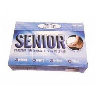 Capa Protetora Colchão Caixa de Ovo Bege Zíper - Senior