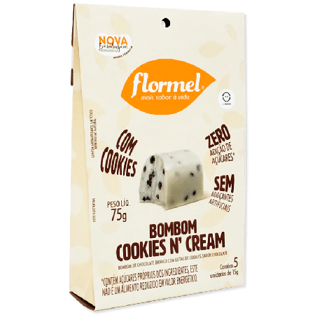 Bombom Cookies N' Cream Flormel 75g