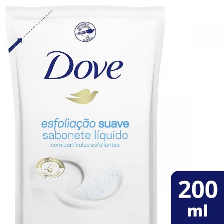 Refil Sabonete Líquido Corporal Dove Esfoliação Suave com 200ml