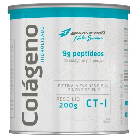 Colágeno Hidrolisado Peptídeos Natural 200g BodyAction