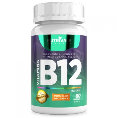 Vitamina B12 (Cianocobalamina) 400% 60 cápsulas - Nutrivale