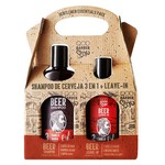 Kit Shampoo QOD Barber Shop 3 em 1 + Leave-In