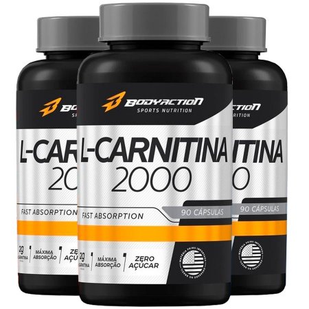 Leve 3 Pague 2 L-Carnitina 2000mg 90 Cápsulas BodyAction
