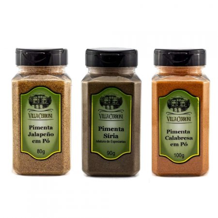 Pimenta Jalapeno  Pó, Pimenta Síria, Pimenta Calabresa Pó