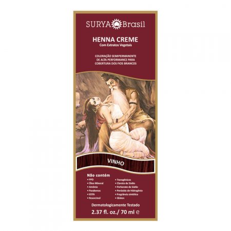 Henna Creme Surya Brasil Natural Vinho 70ml