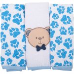 Toalha Boquinha Bichinhos 3 unidades Ursinho Azul