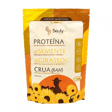 Proteína de Semente de Girassol Crua Souly 340g