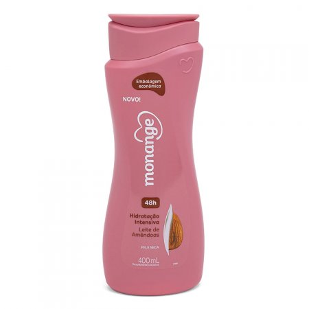 Hidratante Monange Hidratação Intensiva Leite de Amêndoas   Pele Seca com Ação Desodorante 400ml