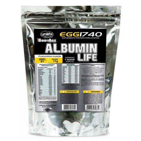 Albumina Life Protein Sabor Chocolate Unilife 500g