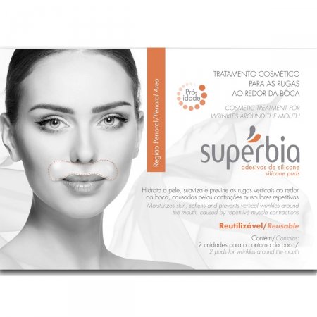 Adesivo de Silicone para Rugas Periorais Supérbia com 2 Unidades