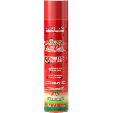 Glatten Professional Watermelon - Shampoo Extrato de Melancia Hidratação e Umectação 300ml
