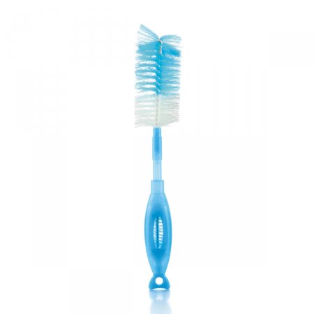 Escova Limpa Mamadeira e Bicos 2 em 1 Azul - Multikids Baby