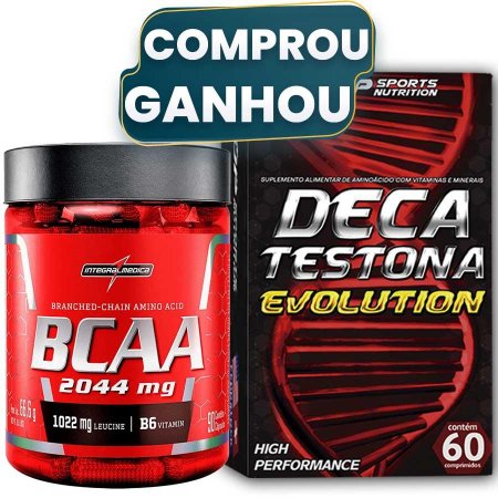 Deca Testona Evolution 60 Cápsulas Us Sport Nutrition Grátis BCAA 2044mg 90 Cápsulas Integralmedica