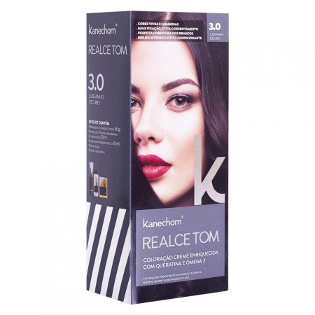 Kit Tintura Realce Tom Castanho Escuro  3.0 Kanechom 150g