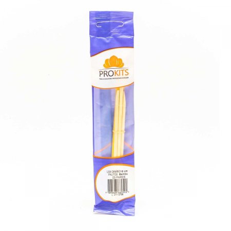 Kit Prokits Lixa para Unha Canário 16cm + Palito de Unha Bambu com 3 Pares