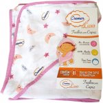 TOALHA DE BANHO BEBE SOFT MACIO CREMER COM CAPUZ FEMININO