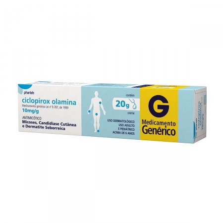 Ciclopirox Olamina 10mg/g Pharlab Creme Dermatológico com 20g