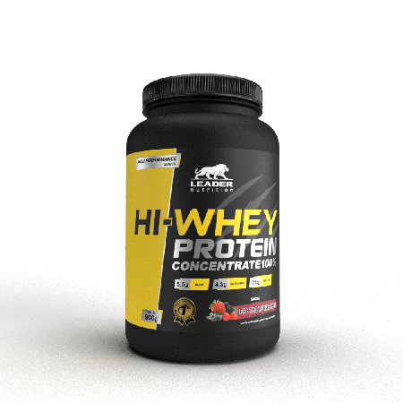 Hi-Whey Protein Concentrate 100% Frutas Vermelhas 900g Leader Nutrition