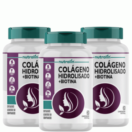 Kit 3x Colágeno Hidrolisado + Biotina, 500mg