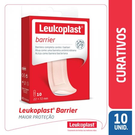 Curativo Leukoplast Barrier Bege com 10 Unidades