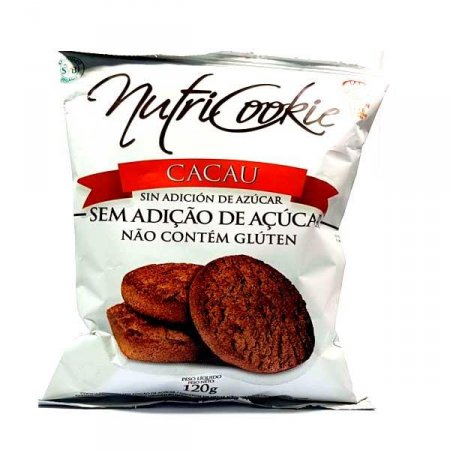 Cookies de Cacau Zero Açúcar e Glúten Nutripleno 120g