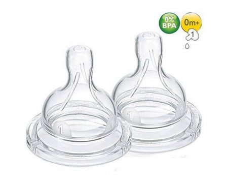 Bico Mamadeira n°1 Linha Clássica Philips Avent SCF631/27 Transparente
