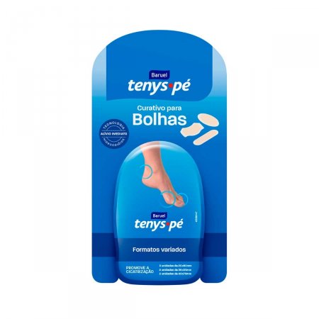 Curativo para Bolhas Tenys Pé Formatos Variados com 7 Unidades