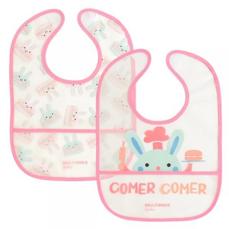 Kit 2 Babadores Easy Clean - Rosa - BB1102