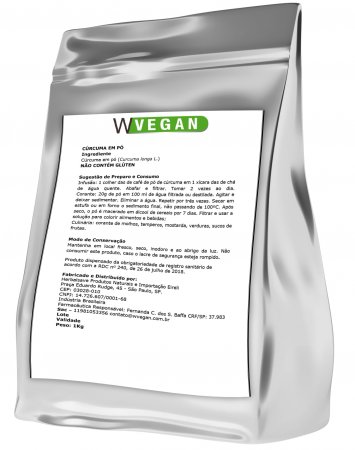 Cúrcuma WVegan Embalagem Refil 1Kg