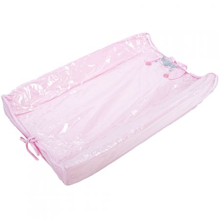 Trocador de Fraldas Americano com Bordado e Capa de PVC - Rosa