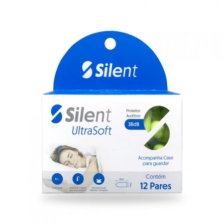Protetor Auricular Silent Earplug Ultra 38dB 12 Pares