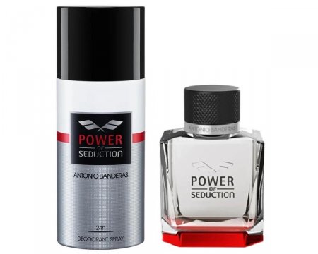 Kit Perfume Antonio Banderas Power of Seduction Masc EDT 100ml + Deo