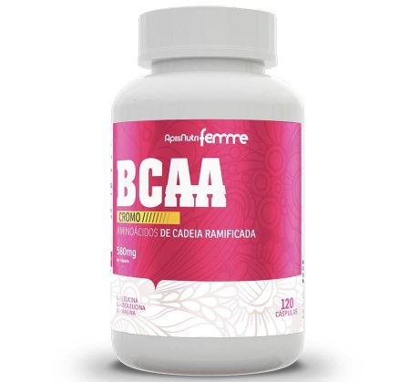 BCAA com Cromo 580mg 120 Cáps Femme - ApisNutri
