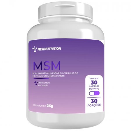 MSM 750mg - 30 Cápsulas NEWNUTRITION