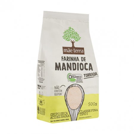 Farinha Mandioca Mãe Terra Orgânica Torrada 500g