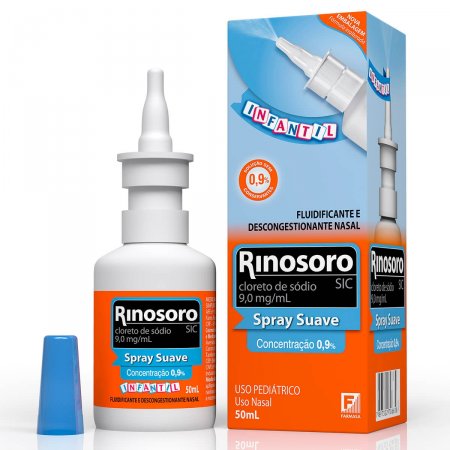 Rinosoro Sic 9mg/ml Infantil Descongestionante Nasal em Spray Suave com 50ml