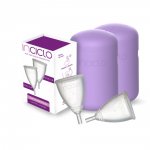 KIT 2 COLETORES MENSTRUAIS INCICLO A + 2 CÁPSULAS ESTER. COR: LAVANDA