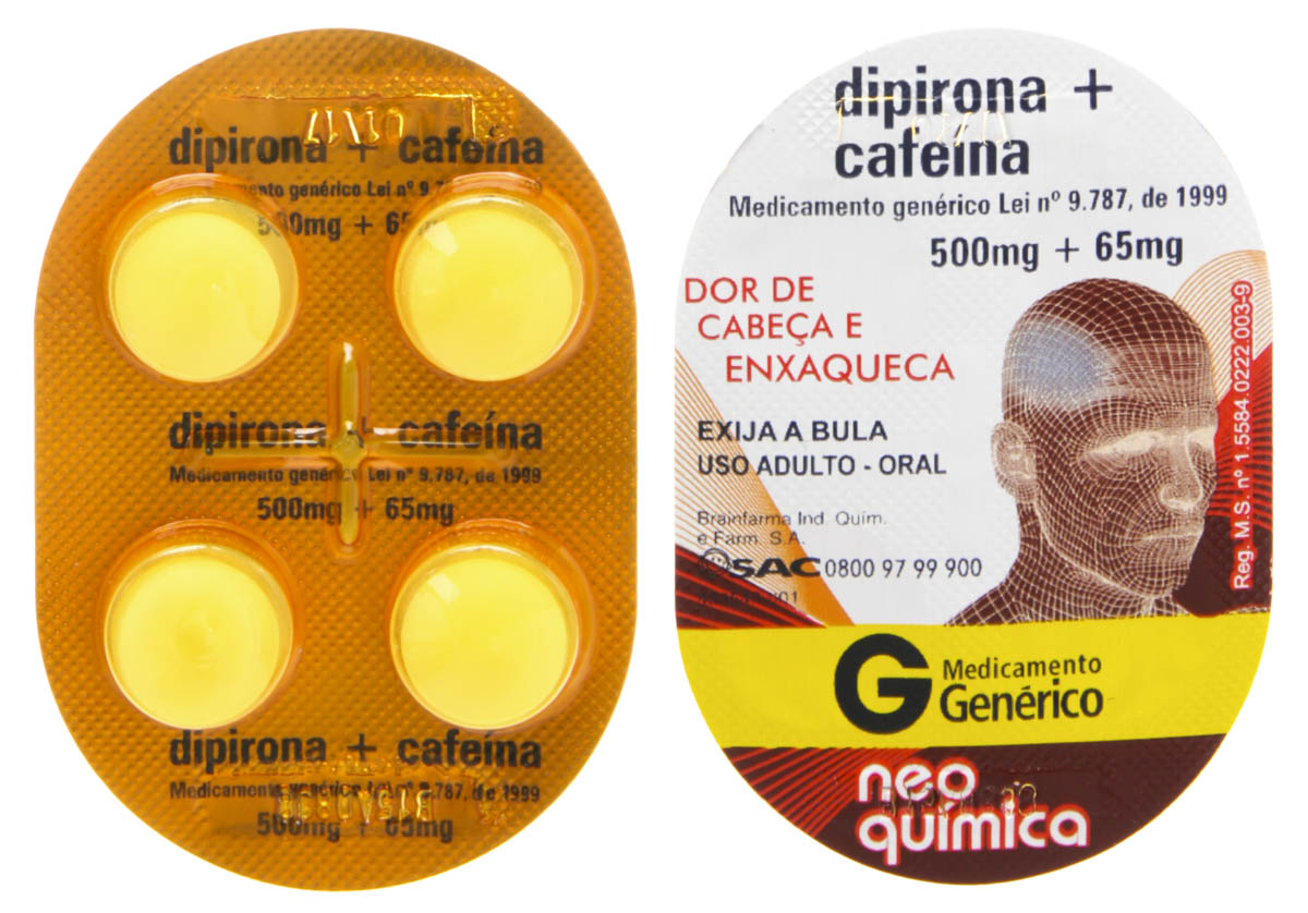 Dipirona Sódica 500mg + Cafeína 65mg