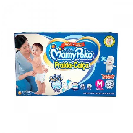 Fralda-Calça MamyPoko Tamanho M com 84 unidades