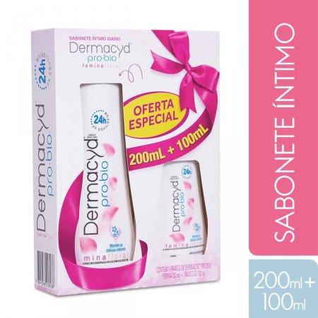 Kit Sabonete Líquido Íntimo Dermacyd Femina com 200ml + 100ml