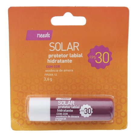 Protetor Labial Hidratante Needs Solar com Cor FPS30