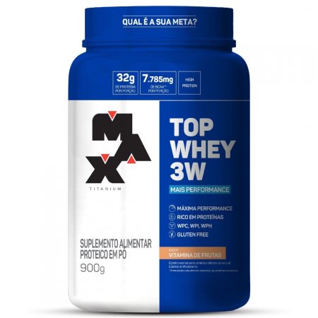 Top Whey 3W + PERFor Pote 900 GR - Max Titanium