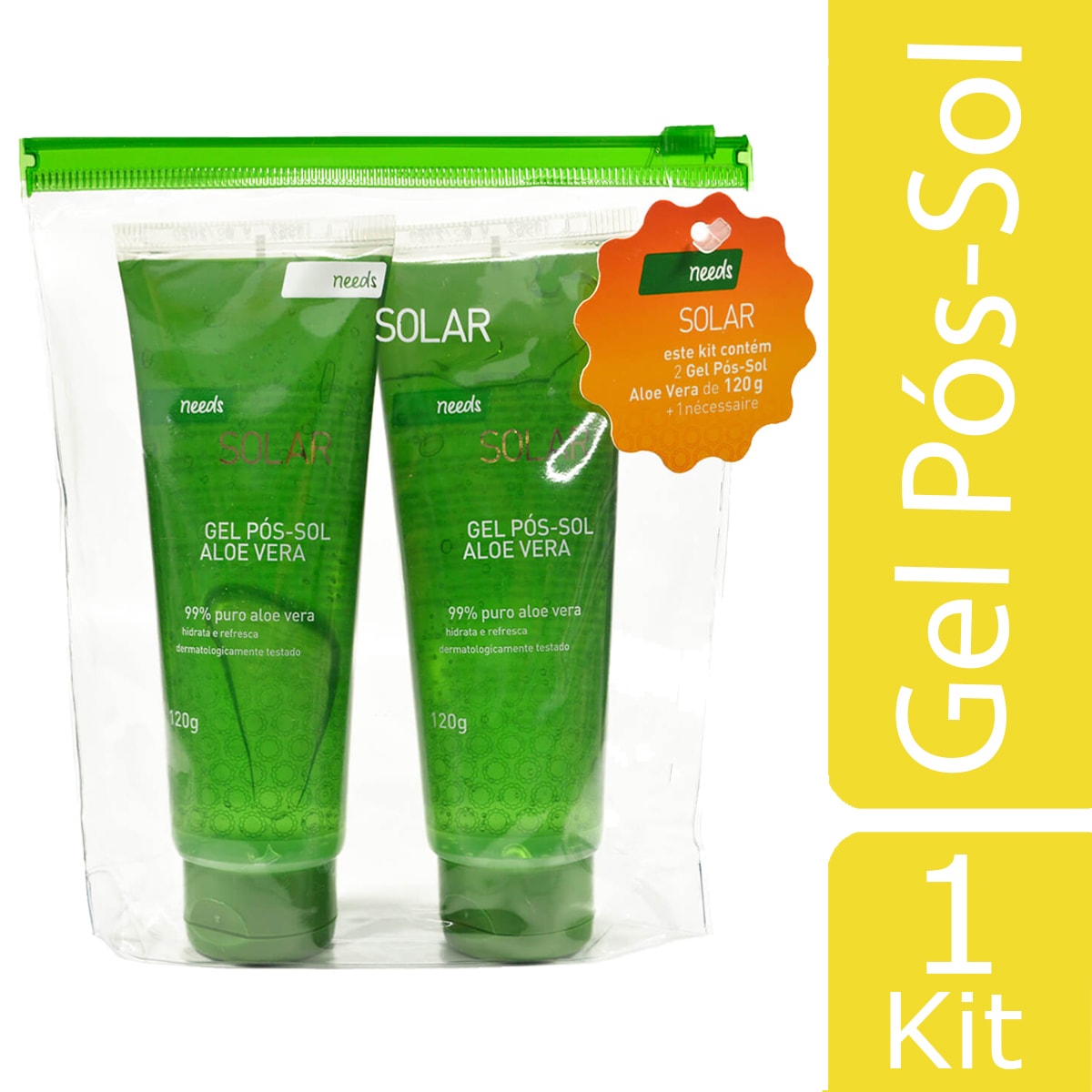 Kit Gel Pós-Sol Needs Aloe Vera
