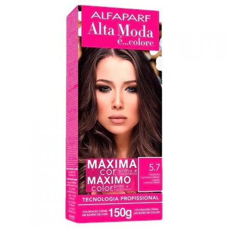 Tintura Colore 5.7 Castanho Luminoso Médio Alfaparf Alta Moda